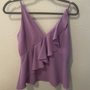 Purple ruffle tank top